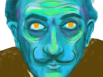 Zombi Dali - Progress 2 dali digital ipad procreate salvador tablet zombie