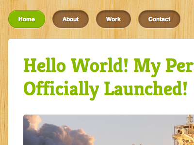 Personal blog is live! blog green launch personal wood