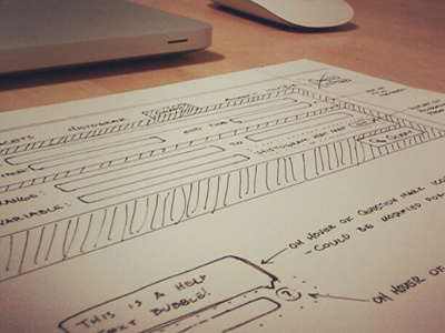 Getting Started ui wireframe