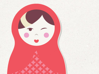 Matryoshka branding doll matryoshka nested russian vector wink