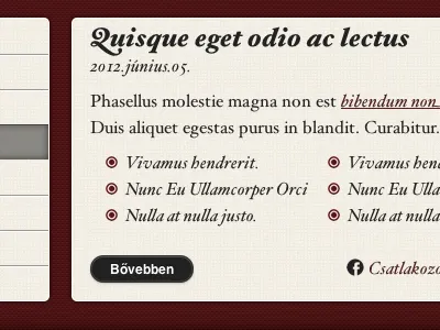 Event Box button css event retro texture typography