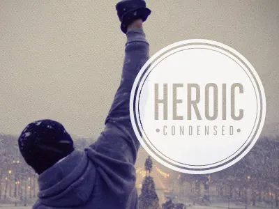 Heroic heroic love rocky typeface typograohy