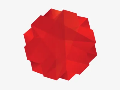 Ballin' Geometrically circle red shapes