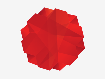 Ballin' Geometrically circle red shapes