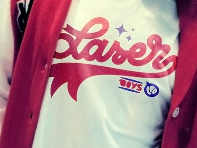 Laser Boys Tee 2 baseball laser lfr oldschool purple red schakalwal swash tee tshirt wuppertal