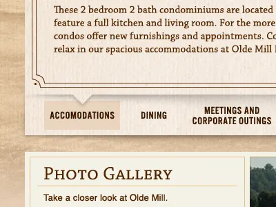 Old 4 real estate rules shadow tab menu web design