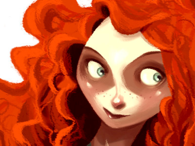 Princess Merida brave digital fanart pixar sketch