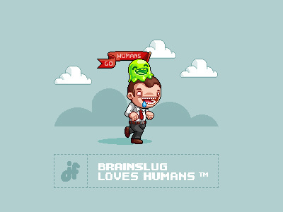 Brainslug Loves Humans - iPhone Wallpaper download free iphone pixel pixelart pixelstyle wallpaper