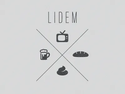 LIDEM / Czech for "TO PEOPLE" logo parody political party