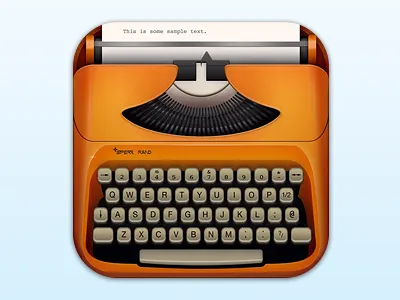 Typewriter app appstore icon machine olivetti sketch store type typewriter writer writing