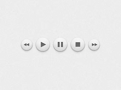 Play Buttons button buttons grey interface music play ui