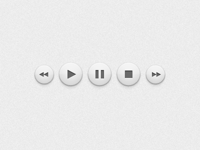 Play Buttons button buttons grey interface music play ui