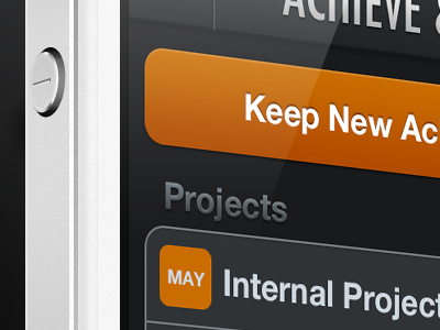 Achieve & Keep iPhone achieve keep app button ios iphone settings ui