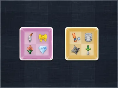 Little 7 color fun game icon idea little rich