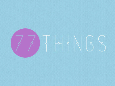 77 Things branding logo things type