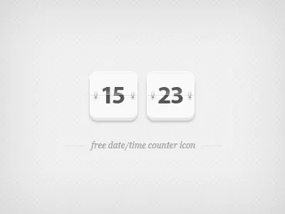 Free date time counter calendar countdown counter date free freebie icon psd time