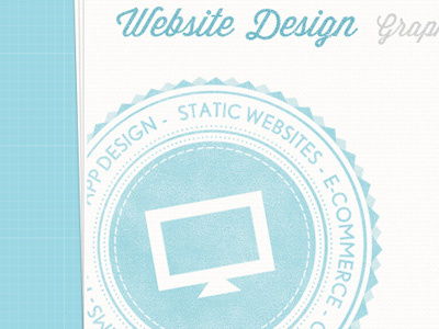 Services Section badge cutting board grid paper portfolio retro services texture website wisdom script