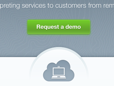 Request a demo blue button computer green icon noise