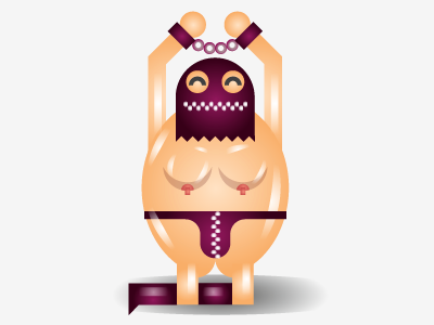 Leather Daddy character design illustration soft core :) vector