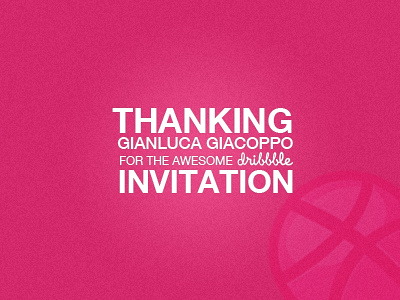 My first dribbble shot! ball dribbble first shot invite pink