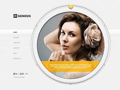 R.Gen - Circle PSD Template circle clean creative minimal modern round services unique unique portfolio website template
