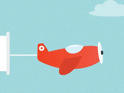 Plane babyshower illustration plane