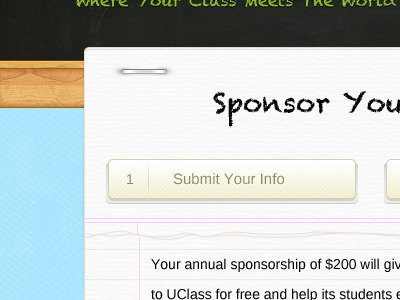 Sponsorship blackboard button chalk interface paper pencil texture ui wood