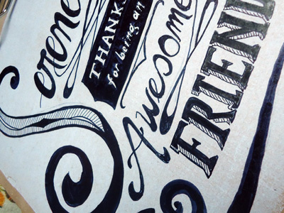 Awesome Friend lettering