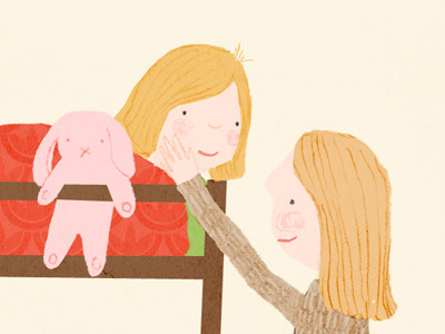 Children go to sleep illustration