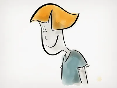 "Paper" sketch 3 53 app draw girl illustration ipad paper sketch thoughtful