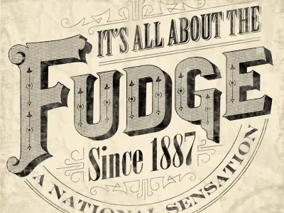 Fudge fudge grunge ornate typography victorian