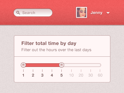 Example of Day filter - Slider