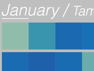 Colourdar: Title Month calendar colourdar data data viz weather