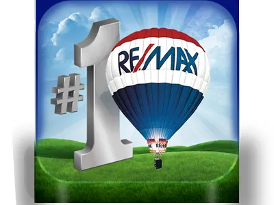 Remax air balloon design estate graphic grass number one real refletion remax sky sun