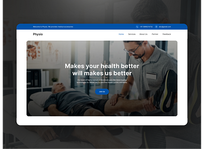 Physiotherapist - Landing Page branding landing page ui ux web design website