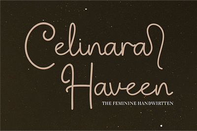 Celinara Haveen - Feminine Handwritten branding delicate design elegance elegant feminine font handwriting handwritten logo luxury modern monoline personal signature social media soft typeface typography wedding