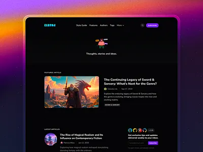 Elrond — Minimal Blog Template for Framer article blog blog design framer blog framer template minimal minimal blog