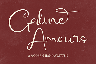 Galine Amours - Modern Handwritten authentic design branding casual elegance charming typography creative font creative typography elegant script font font inspiration friendly font graceful design handwritten style modern modern calligraphy personalized design script font typeface typography unique fonts warm typography