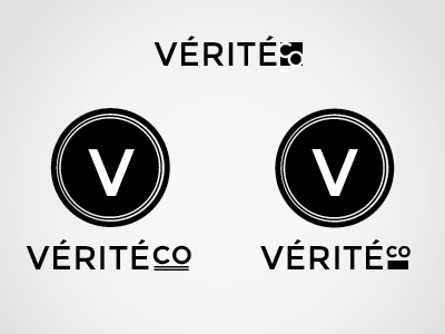 VéritéCo Logo Mockup, Round 1 second place emblem logo