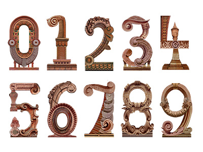 Number design display number phone