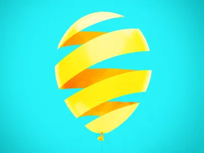 Escher Balloon balloon illustration peeling photoshop. yellow yellow balloon