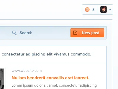 New post new post notifications orange button