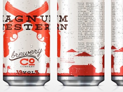 Magnum Beer Shot beer branding brewery guns magnum packaging western