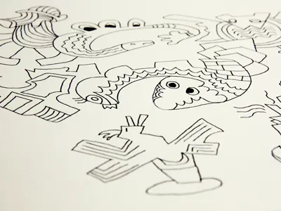 Book on C.G. Jung illustration lineart