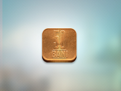 50 de Bani WIP coin gold icon ios money