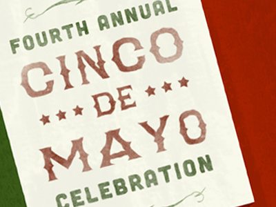 Cinco de Mayo Invite cinco cinco de mayo grunge text invitation lettering