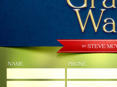 Grace Walk Sign Up Sheet bible book drop quaver serif shadow study texture