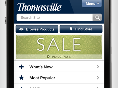 Thomasville Mobile mobile ui