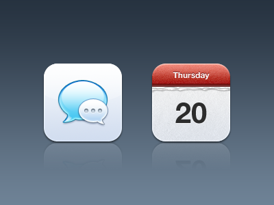 Messages + Calendar calendar icon ios iphone messages