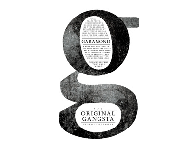 Garamond Poster font garamond history poster texture typography